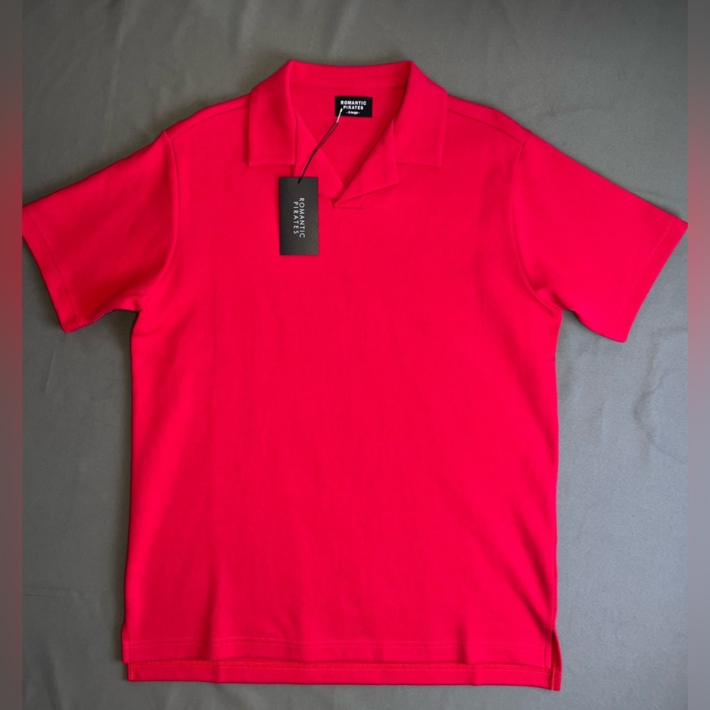 Polo style short sleeve slim fit t shirt by Romantic Pirates